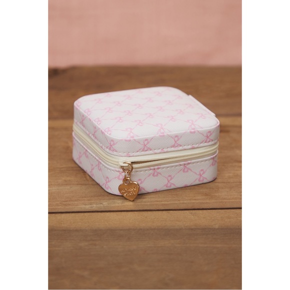 Altar'd State Pink Bow Jewelry Case - Picture 1 of 12